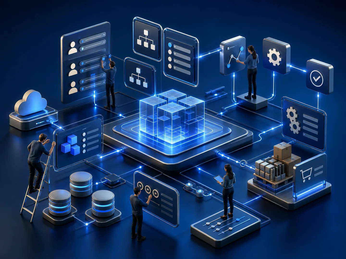 Custom software development illustration
